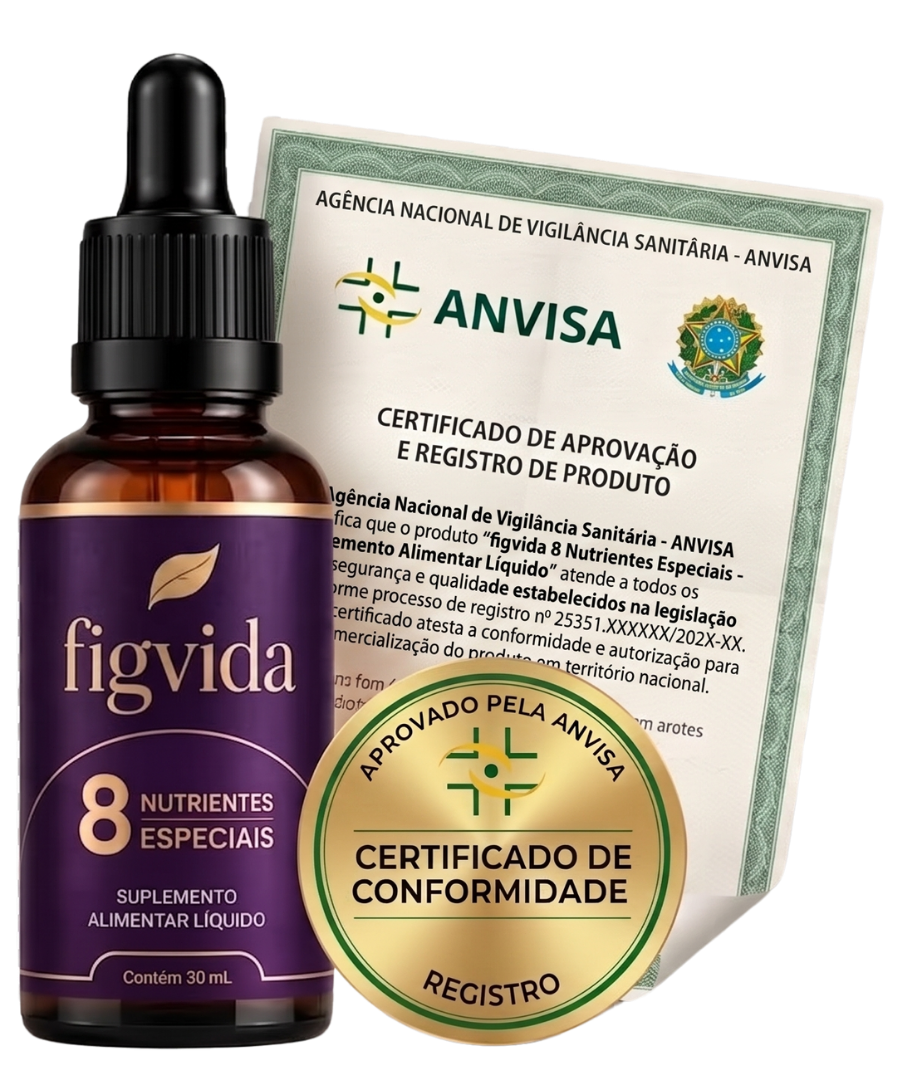 Certificado de aprovação e registro do produto Figvida junto à ANVISA